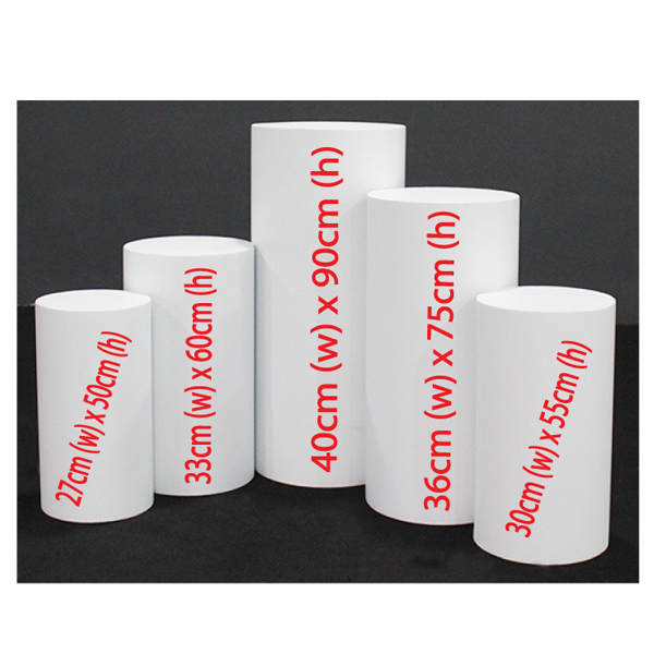 Round Pillar Display Stand 5 units per set